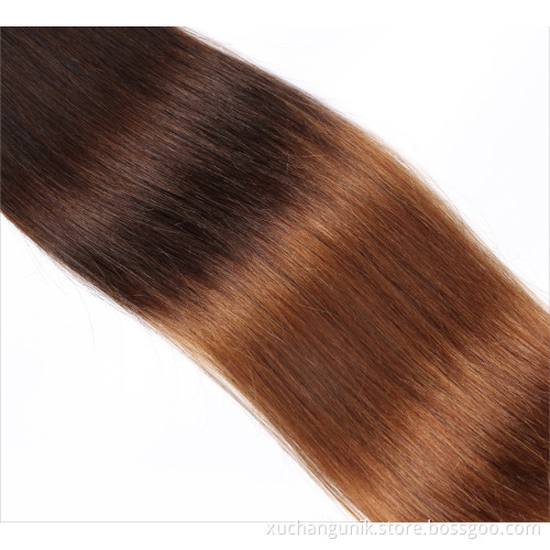 Uniky New Arrival Wholesale Ombre Color Virgin Brazilian Human Hair Bundles with closure